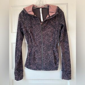 Lululemon Hooded Define Jacket Hoodie Nulu 6 Spanish Rose Black Lace size 4